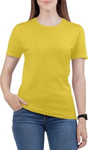 T-shirt en coton pour femme, coupe classique, léger, respirant, séchage rapide, uni, tricoté, été, décontracté - Product Image 2