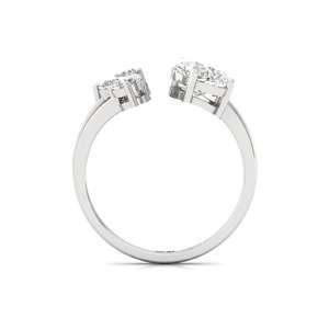 Bague de fiançailles de luxe en or plaqué 10 carats avec diamant de laboratoire CVD taille poire pour femme - Product Image 3