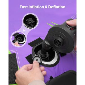 เรือยางลากจูงแบบ 2 ที่นั่ง รับน้ำหนักได้ 340 ปอนด์ สำหรับกีฬาทางน้ำ พร้อมซิปเปิดด้านหน้า 2 ทาง ทำจาก PVC ทนทาน - Product Image 4