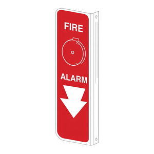 Panneau d'alarme incendie Brady haute visibilité en PVC résistant à la chaleur pour usage intérieur et extérieur - Product Image 1