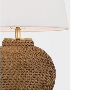 Lampe de table en rotin tressé style côtier et bohème, abat-jour et couvercle de lampe, éclairage décoratif tissé à la main, vente en gros du Vietnam - Product Image 5