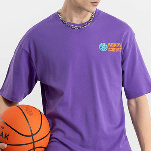 Conjunto de Dos Piezas Casual de Verano para Hombre, Color Morado, Tejido 100% Algodón, Transpirable, con Logotipo Estampado en la Parte Delantera - Product Image 5