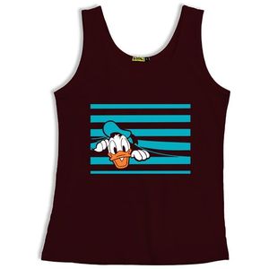 He She Wears - Camiseta sin Mangas de Punto para Mujer, Cuello Redondo, Color Sólido, Estilo Deportivo Informal, Poliéster/Algodón, 160g, Color Granate - Product Image 2