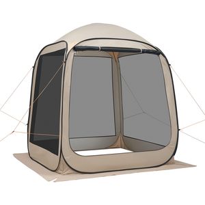 Tenda Schermo Portatile 6x6 piedi per 4-6 Persone, Gazebo Pop-up con Sistema a Terra, Lati in Rete, Borsa per il Trasporto in Oxford Inclusa - Product Image 1