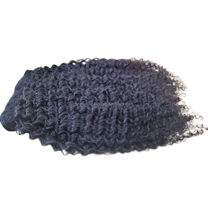 100% Human Virgin Remy <b>Hair</b> Bundles Indonesian Natural <b>Kinky</b> Curly <b>Hair</b> <b>Extensions</b> with Double Weft Machine Natural <b>Hair</b> Color - Product Image 4