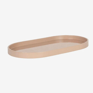 Modern scalloped lacquer serving tray from <b>Vietnam</b>, designed with premium craftsmanship and customizable color solutions - Product Image 1