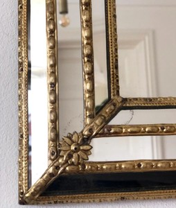 Large Vintage Venetian Full Length Brass <b>Mirror</b> - Product Image 2