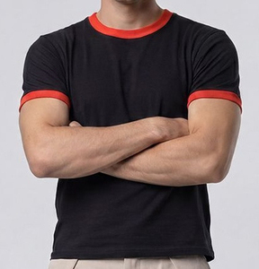 เสื้อยืดคอกลมผู้ชายผ้าฝ้ายทรงปกติแบบเรียบง่าย แขนสั้น สำหรับออกกำลังกายและแฟชั่น สำหรับตลาดโลก - Product Image 1