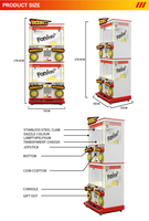 Machine de jeu à griffes 4-en-1 personnalisable avec logo pour centre commercial et salle d'arcade, distributeur de poupées