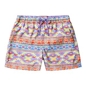 Men's Geometric Print <b>Board</b> Shorts Quick Dry Drawstring Swimwear Casual Short Shorts 100% Polyester Vibrant Colors - Product Image 6