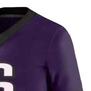 Maillot de football américain tendance streetwear rétro, coupe courte, personnalisable par sublimation, en maille - Product Image 5