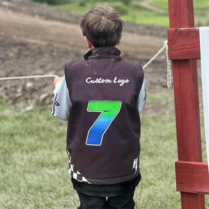 Chaleco sin Mangas con Degradado Personalizado, Chaqueta de Carreras Unisex Resistente al Viento de Poliéster para Todas las Temporadas, con Logotipo Impreso en la Parte Delantera - Product Image 3