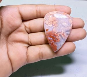 Cabochon en Agate Coton Naturel de Haute Qualité, Pierre Précieuse en Vrac pour la Fabrication de Bijoux - Product Image 3