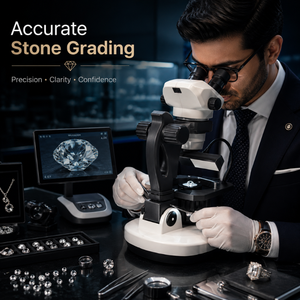 Microscope binoculaire gemmologique |   Caméra 2K avec éclairage LED, écran LCD, mise au point manuelle, automatique, IP53, équipement de laboratoire, outils UV OEM - Product Image 3