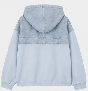 Hoodie en jean pour homme de qualité supérieure avec poche kangourou - Product Image 5