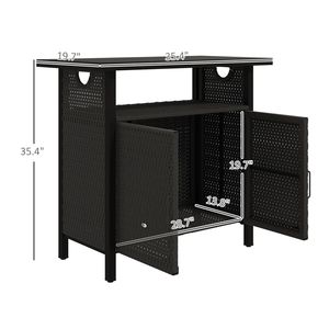 Armadio in Rattan Elegante e Resistente, Armadietti per un'Efficiente Organizzazione di Casa o Ufficio - Product Image 4