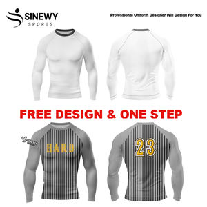 Chemises de compression pour hommes UPF 50+ à manches courtes, protection UV, pour la natation et le surf, en spandex/polyester - Product Image 5