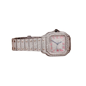 Hip Hop Business Style Mens Moissanite <b>Watch</b> Fully Iced Out with Automatic Movement Quartz Sapphire Glass Oversized Diamond - Product Image 1