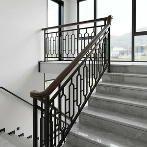 Rampe de balcon minimaliste en acier inoxydable, montage au sol, garde-corps tubulaire, résistant à la rouille et à l'eau, pour usage extérieur - Product Image 1