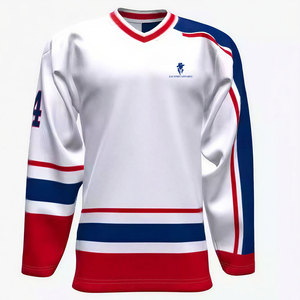 Maillot de hockey sur glace de style moderne avec un look d'équipe classique et un matériau confortable pour les jeunes et les adultes. - Product Image 1