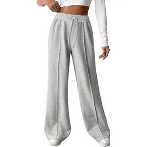 Pantalon Harem Rose pour Homme en Polaire à Jambes Larges, Taille Élastique avec Cordon de Serrage, Poches Latérales, Tricoté en Laine, Style Décontracté Hip Hop, Idéal pour l'Hiver - Product Image 5
