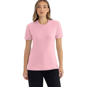 T-shirt CVC 6210 coloré, léger, basique, col rond, de luxe, rose clair, en jersey de coton, coupe classique, pour femme - Product Image 1