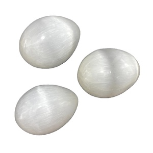 Top Quality Selenite Eggs Natural Gemstones Oval <b>Shaped</b> Healing Stone Wholesale Price Loose Gem Chakra Crystal Home Decoration - Product Image 1