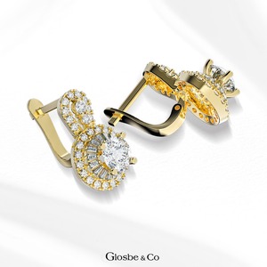 Nouvelles Boucles d'Oreilles Clous en Argent Sterling et Moissanite 5mm Glosbe & Co, Design 2026, Personnalisables OEM/ODM, Bijoux pour Femme - Product Image 1