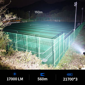 Lanterne rechargeable ZeroBeam F50 à 6 LED, 17000 lumens, étanche IPX8, portée de 560 m, verre trempé, alliage d'aluminium, professionnelle - Product Image 3