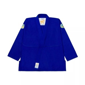 Pantalones de BJJ Azules 100% Algodón, Corte Regular, Logotipo Frontal, Unisex, para Bebés y Niños Pequeños, Ropa de Artes Marciales, Elásticos, Teñido Liso, En Stock, 480g - Product Image 3