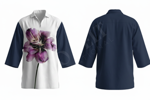 Chemise Décontractée Personnalisée Tendance et Respirante, Légère, Couleur Unie, ou Surchemise Imprimée à Motifs Floraux Personnalisés – Vente en Gros - Product Image 4