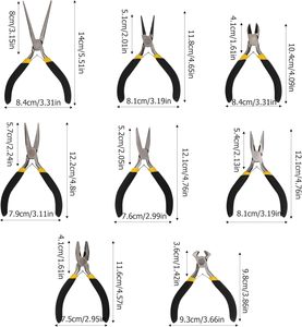 Juego de 8 Pinzas de Acero Inoxidable para Joyería, Kit de Herramientas Profesionales para Hacer Joyas, Cortador de Alambre de Punta Plana, para Manualidades y Reparaciones - Product Image 5