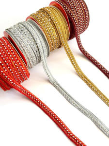 DIY Clothes Sewing Zig Zag <b>Trimming</b> 5mm Curtain Ribbon Costume Textile Embellishment Metallic <b>Ric</b> <b>Rac</b> Gold Lace Sequins Shoes - Product Image 4