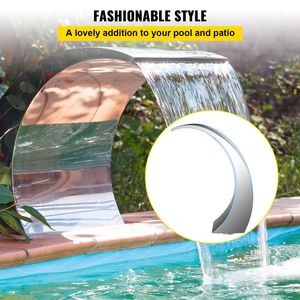 Fontana per Piscina in Acciaio Inox 17,7 X 11,8 X 23,6 Pollici, Fontane da Giardino per Piscine Interrate - Product Image 4