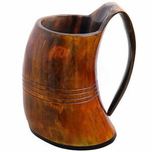 Taza de Cuerno de Búfalo, Hecha a Mano, Ecológica, Moderna, para Beber, Decoración del Hogar - Product Image 1