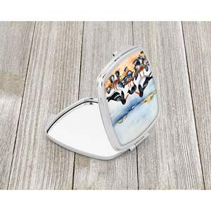 Oystercatchers Compact Folding Handheld <b>Makeup</b> <b>Mirror</b> <b>Travel</b> Size Decorative Pocket <b>Mirror</b> for Women and Girls Gift - Product Image 2