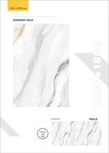 กระเบื้องลายหินอ่อนพอร์ซเลนขนาดใหญ่ 1200x1800 มม. สีขาวอัลเบิร์ต ผิวมันเงา สำหรับปูพื้นและผนัง คุณภาพพรีเมียม - Product Image 4