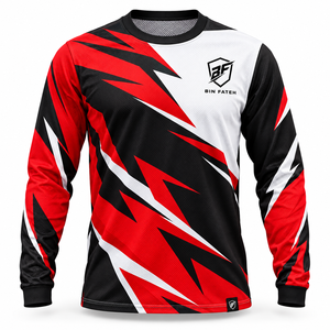 Maillot de motocross premium respirant, séchage rapide, anti-UV, construction légère, % polyester, vêtements de sport de course - Product Image 1