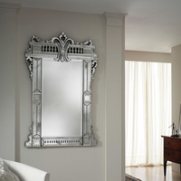 Hochwertiger Venezianischer Barock Dekorativer Wandspiegel |   Vintage Antik-Stil Luxus-Glasspiegel für Wohnzimmer Schlafzimmer Heim-Dekoration