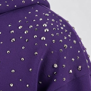 Custom Color High Quality Men <b>Rhinestone</b> <b>Hoodies</b> Low Price Cotton Blended <b>Rhinestone</b> <b>Hoodies</b> For Adults - Product Image 5