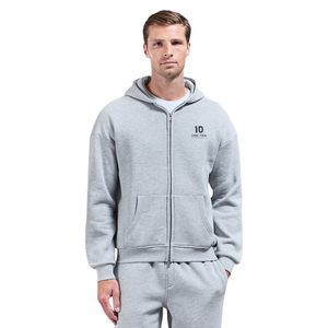 Mens Relaxed Fit <b>Zip</b> Up <b>Hoodie</b> Casual Long Sleeve Hooded Sweatshirt with Kangaroo <b>Pockets</b> Custom Clothing Wholesale Apparel - Product Image 1