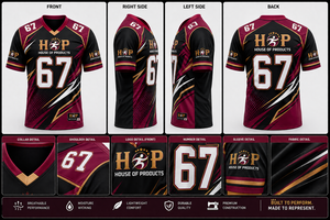 Professional Custom Men's American Football <b>Fan</b> Jersey Sublimated V-Neck Performance Sports Shirt Moisture Wicking Lightweight - Product Image 5