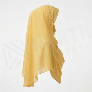 Hiyab de Chifón de Color Sólido para Mujer, Transpirable, para Uso Diario, Pañuelo Islámico - Product Image 3