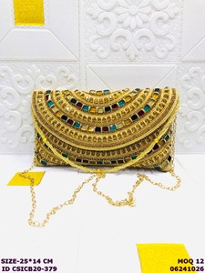 Luxury Handmade Beaded Evening <b>Clutch</b> Bag for Women | Crystal Stone Embroidered Party Purse | <b>Wedding</b> Bridal Designer - Product Image 2