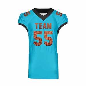 Camisetas de Fútbol Americano de Alta Calidad, 100% Poliéster, Sublimadas, Transpirables, de Secado Rápido, Personalizadas OEM, Todas las Tallas - Product Image 6