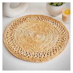 Coffee Cup Mats Woven Placemats Printed Jute Placemats Tassel Placemat <b>Vase</b> Cushions Decoration Heat Insulation Jute Placemat - Product Image 3