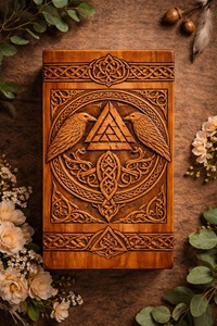 Urna Funeraria de Madera Estilo Americano, Ecológica y Duradera, con Diseño Grabado en Madera de Palisandro, para Cenizas de Bebés, Adultos y Mascotas - Product Image 6