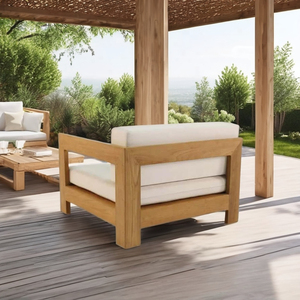 Nouvel arrivage Arjuna Teck canapé sectionnel extérieur meubles en bois durables bras gauche pour jardin salon hôtels villas minimaliste - Product Image 3