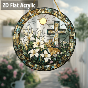 CIFbuy Acchiappasole Coniglietto Pasquale da Appendere alla Finestra, Decorazione Bohémien in Acrilico per Portico, Regalo TikTok per Servizio Ritiro Temu - Product Image 3