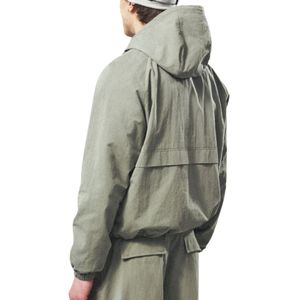 Veste coupe-vent Ripstop pour homme, veste légère à capuche avec poignets élastiques, vêtements de sport d'extérieur, veste tendance en vert olive - Product Image 6